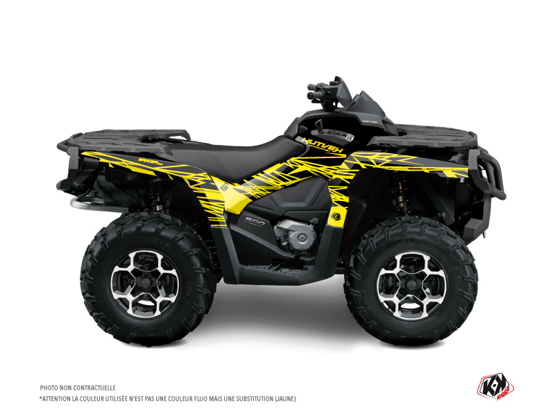 Kit Déco Quad Eraser Fluo Can Am Outlander 1000 Jaune