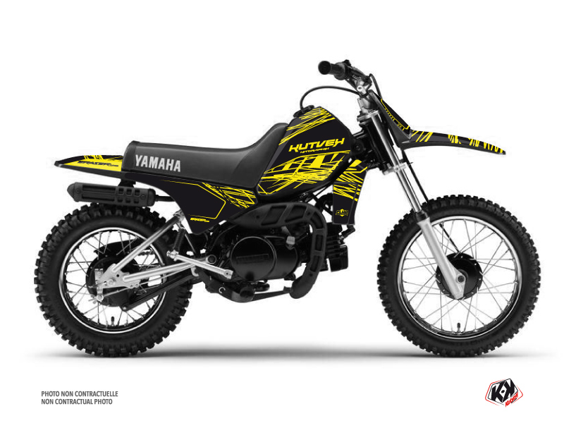 Kit Déco Moto Cross Eraser Fluo Yamaha PW 80 Jaune