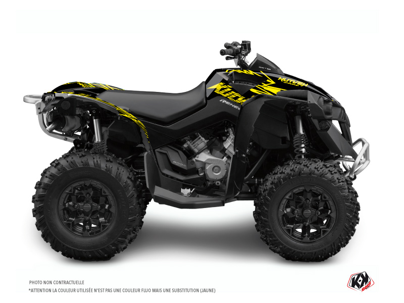 Can Am Renegade ATV Eraser Fluo Graphic Kit Yellow