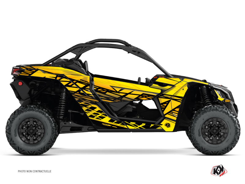 Can Am Maverick X3 UTV Eraser Graphic Kit Yellow