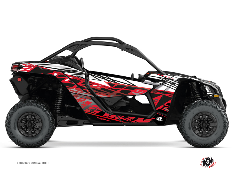 Kit Déco SSV Eraser Can Am Maverick X3 Noir Rouge