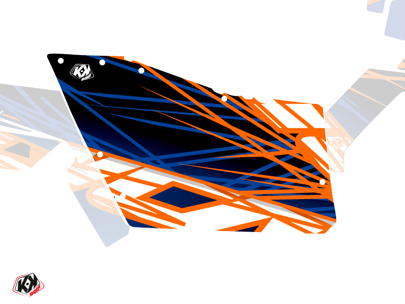 Graphic Kit Doors Origin Polaris Eraser UTV Polaris RZR 570/800/900 2008-2014 Blue Orange