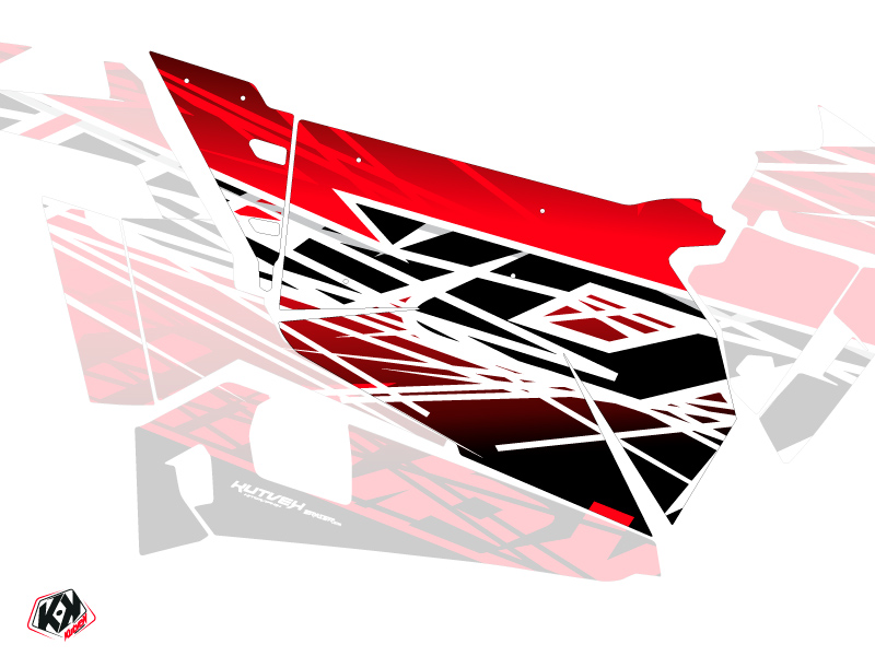 Graphic Kit Doors Origin Eraser UTV Polaris RZR 900S/1000/Turbo 2015-2017 Red White