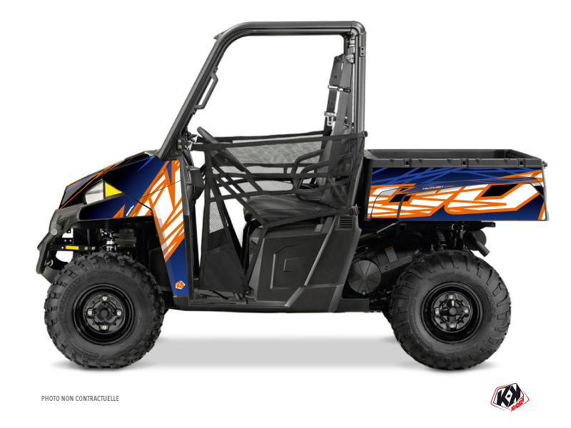 Polaris Ranger 900 XP UTV Eraser Graphic Kit Blue Orange