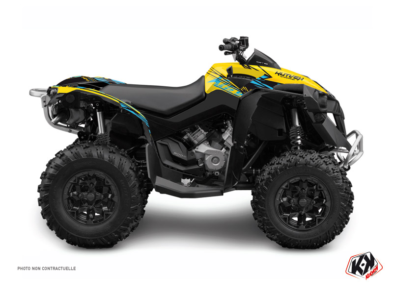 Can Am Renegade ATV Eraser Graphic Kit Yellow Blue