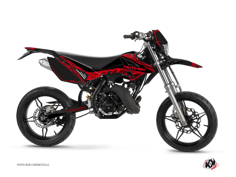 Beta RR 50 Motard 50cc Eraser Graphic Kit Black Red