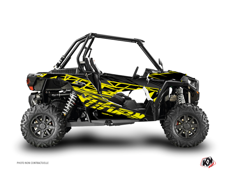 Polaris RZR 1000 UTV Eraser Graphic Kit Neon Grey