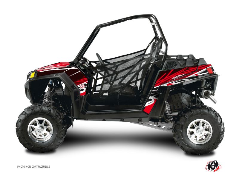 Polaris RZR 170 UTV Eraser Graphic Kit Red White