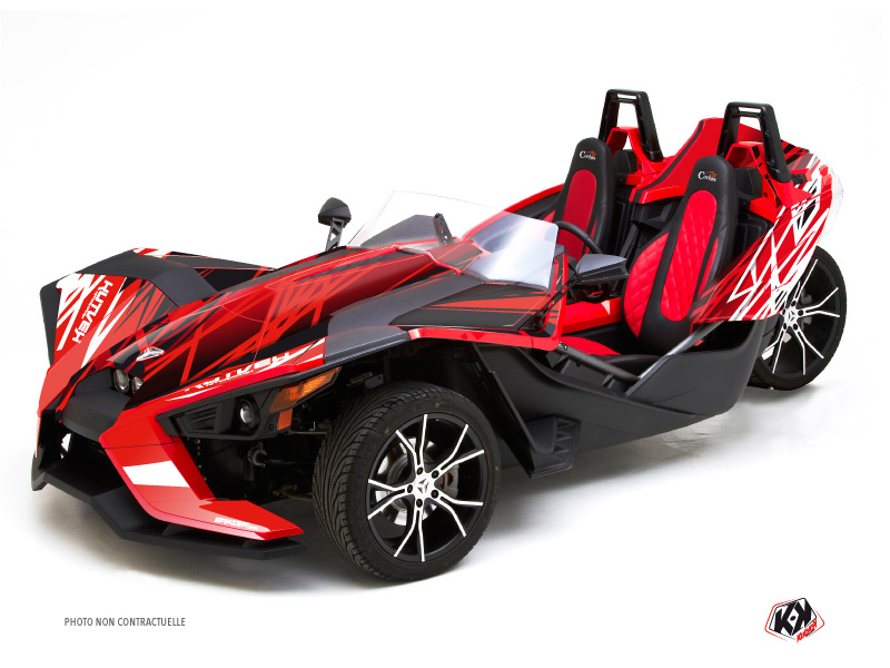 Polaris Slingshot Roadster Eraser Graphic Kit Red White