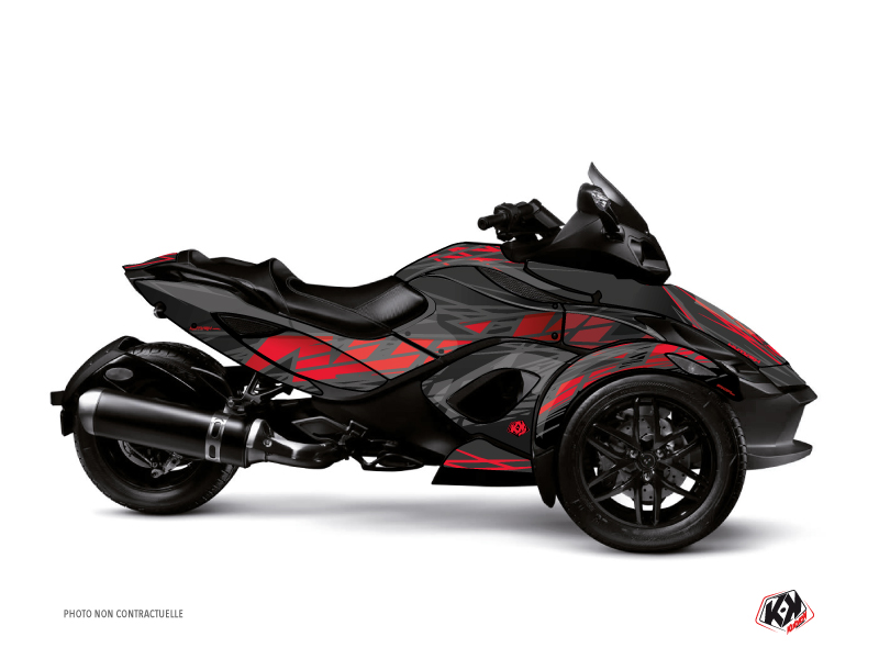 Kit Déco Hybride Eraser Can Am Spyder RT Gris Rouge