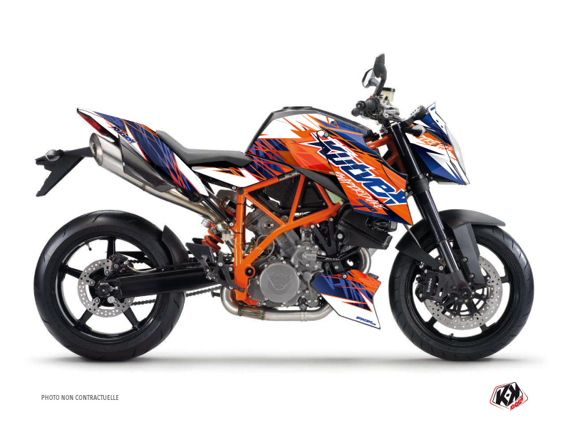 KTM Super Duke 990 R Street Bike Eraser Graphic Kit Blue Orange