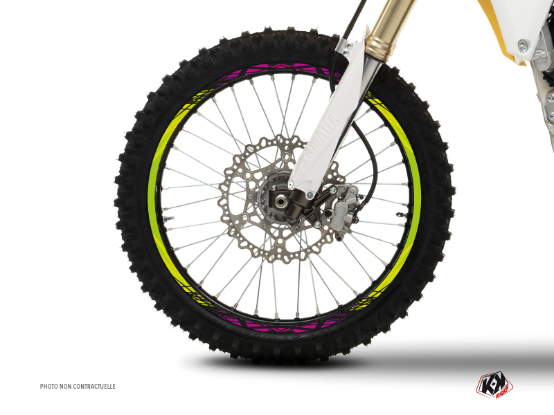 Graphic Kit Wheel decals Dirt Bike Eraser Green
