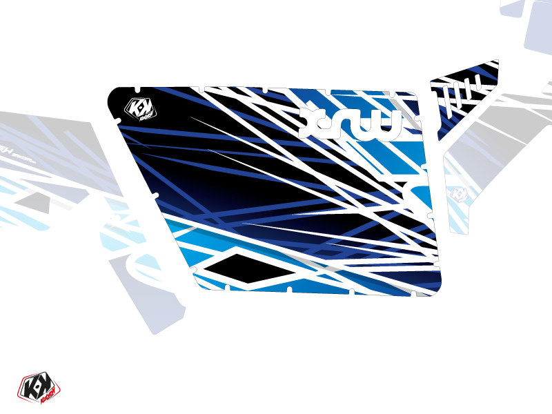 Graphic Kit Doors Standard XRW Eraser UTV Polaris RZR 570/800/900 2008-2014 Blue