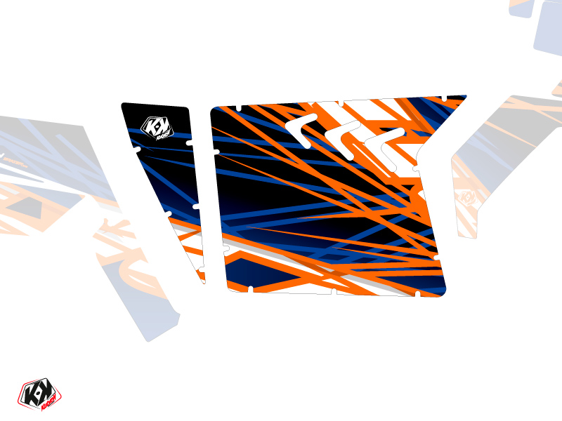 Graphic Kit Doors Suicide XRW Eraser UTV Polaris RZR 570/800/900 2008-2014 Blue Orange