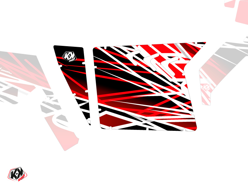 Graphic Kit Doors Suicide XRW Eraser UTV Polaris RZR 570/800/900 2008-2014 Red White