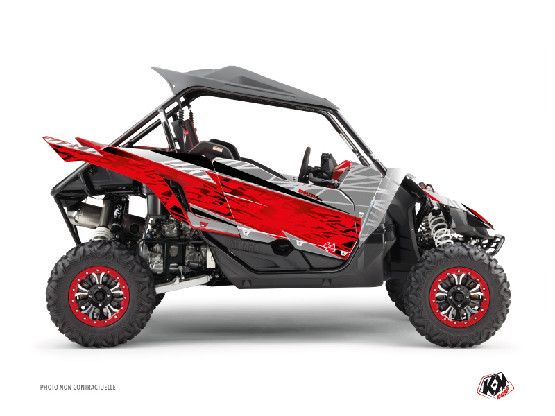 Yamaha YXZ 1000 R UTV Eraser Graphic Kit Grey Red