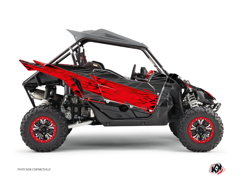 Yamaha YXZ 1000 R UTV Eraser Graphic Kit Black Red