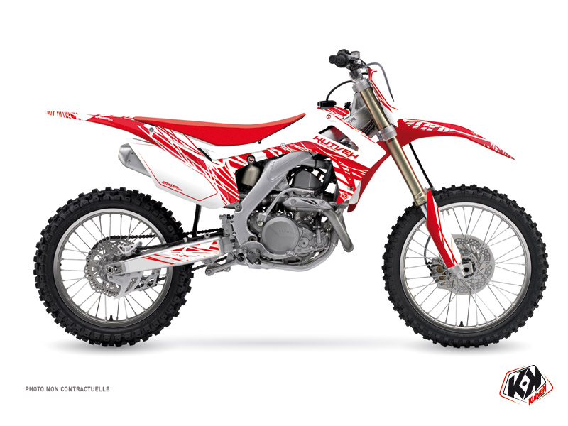 Honda 450 CRF Dirt Bike Eraser Graphic Kit White Red