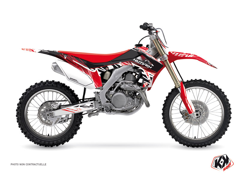 Honda 450 CRF Dirt Bike Eraser Graphic Kit Red White