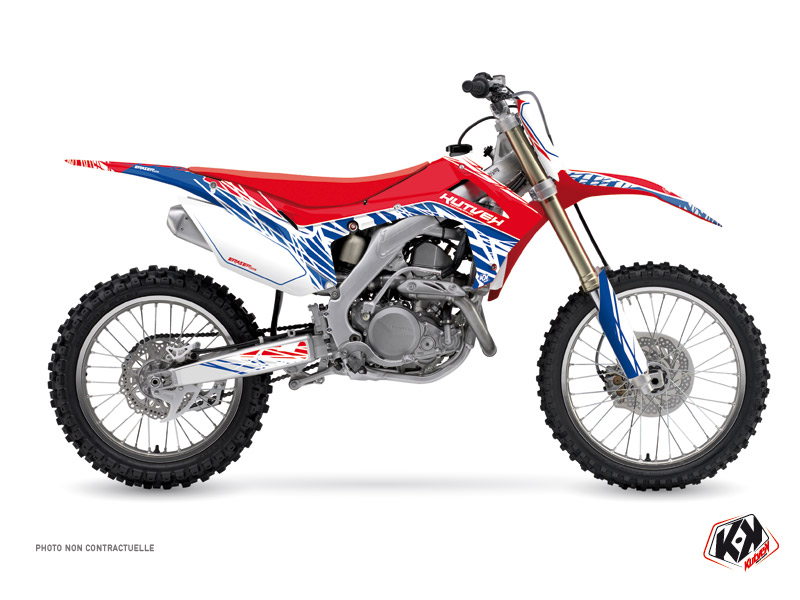 Kit Déco Moto Cross Eraser Honda 450 CRF Rouge Bleu