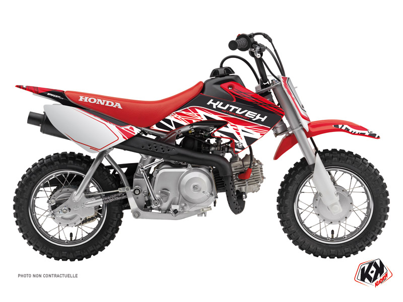 Kit Déco Moto Cross Eraser Honda 50 CRF Rouge Blanc