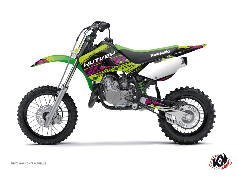 Kit Déco Moto Cross Eraser Kawasaki 65 KX Vert