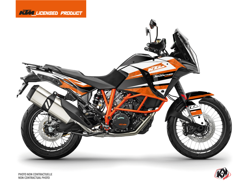 Kit Déco Moto Eskap KTM 1290 Super Adventure R Orange Blanc