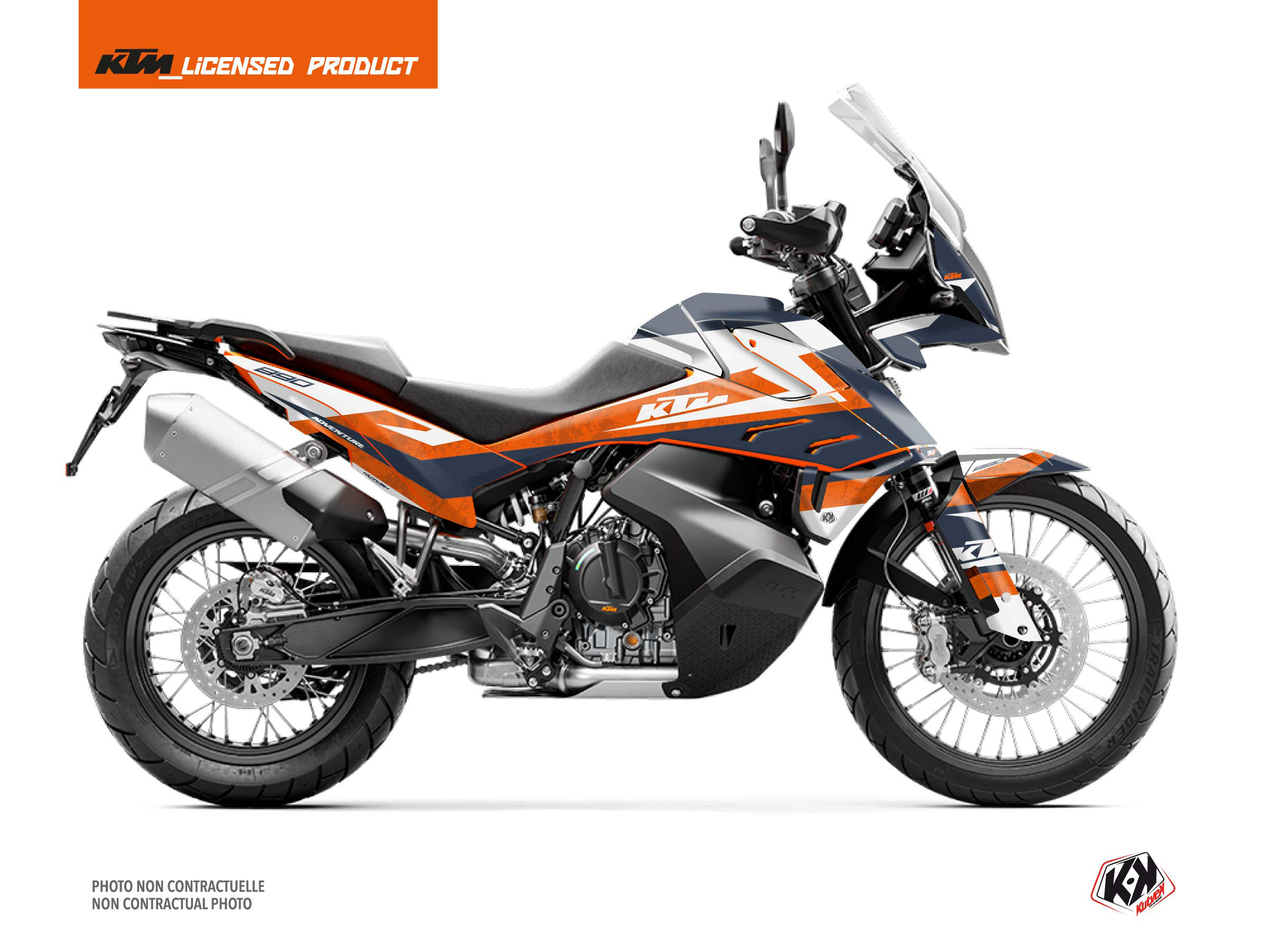 KTM 890 Adventure Street Bike Eskap Graphic Kit Blue Orange