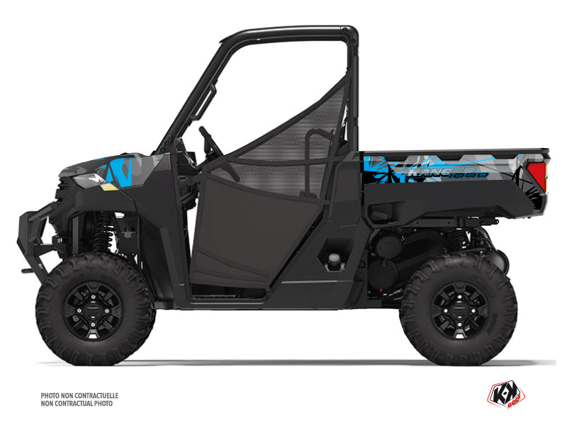 Polaris Ranger 1000 UTV Evil Graphic Kit Grey Blue