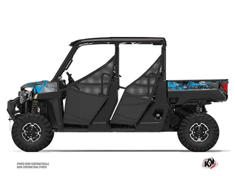 Polaris Ranger Crew UTV Evil Graphic Kit Grey Blue