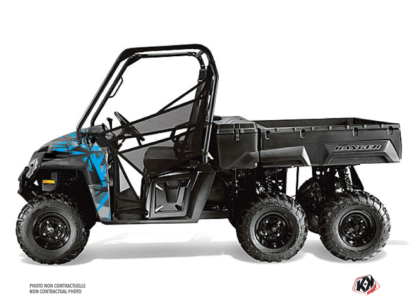 Polaris Ranger 6x6 UTV Evil Graphic Kit Grey Blue