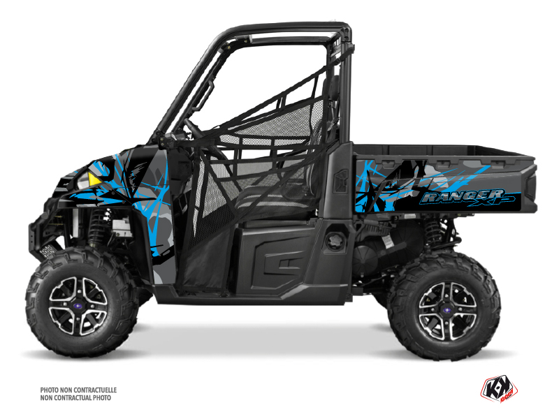 Polaris Ranger 900 XP UTV Evil Graphic Kit Grey Blue