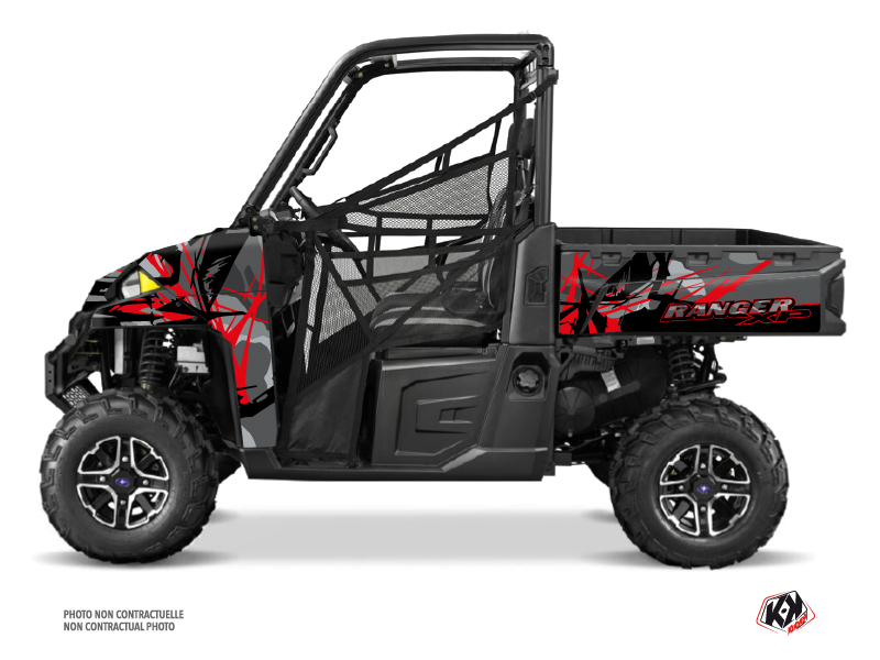 Polaris Ranger 900 XP UTV Evil Graphic Kit Grey Red