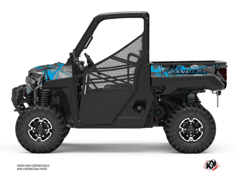 Polaris Ranger Diesel UTV Evil Graphic Kit Grey Blue