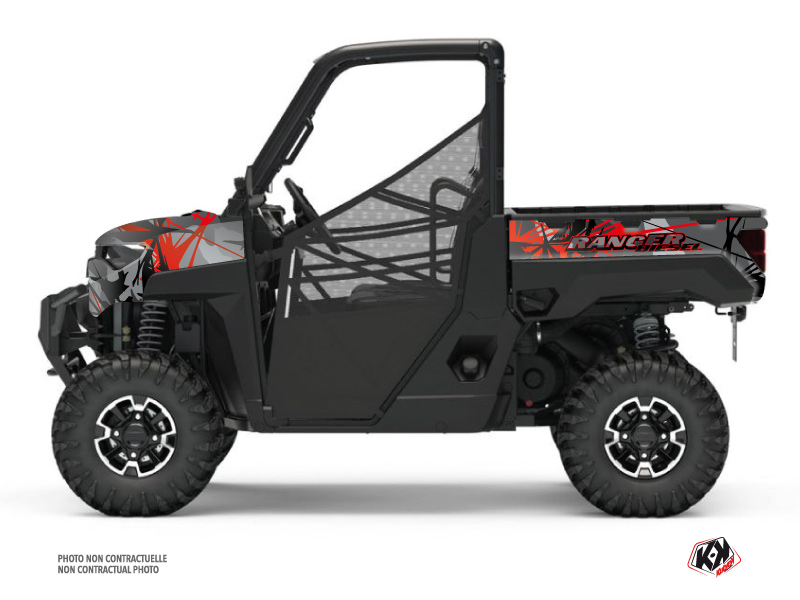 Polaris Ranger Diesel UTV Evil Graphic Kit Grey Red