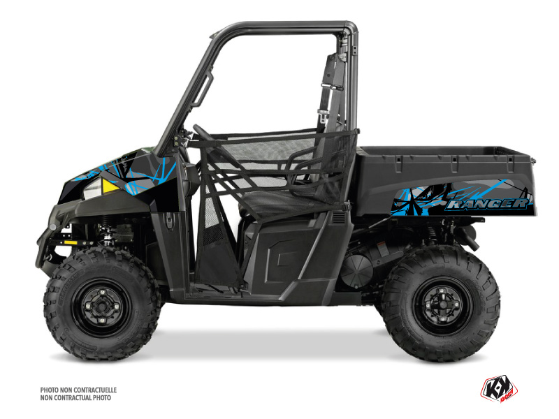 Polaris Ranger EV UTV Evil Graphic Kit Grey Blue