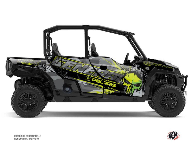 Polaris GENERAL 1000 4 doors UTV Evil Graphic Kit Grey Green