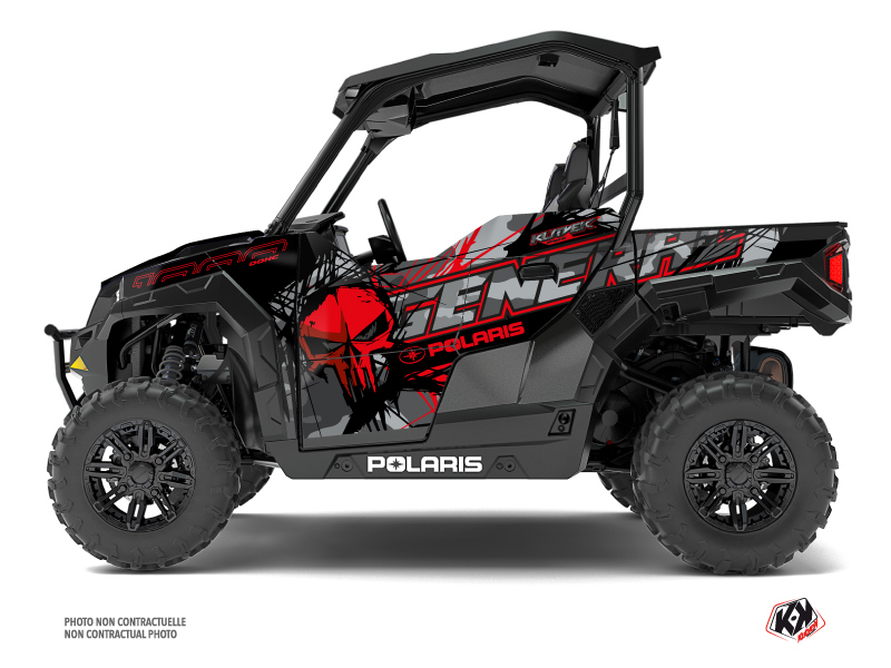 Polaris GENERAL 1000 UTV Evil Graphic Kit Grey Red