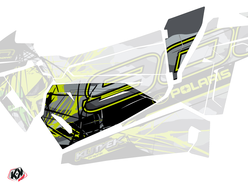 Graphic Kit Doors Origin Low Evil UTV Polaris RZR 900S 2015-2019 Grey Green