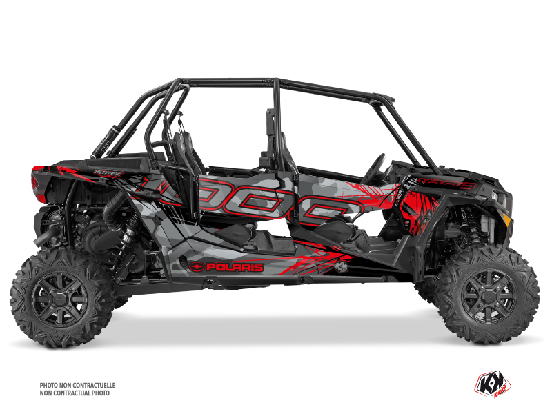 Kit Déco SSV Evil Polaris RZR 1000 4 portes Gris Rouge