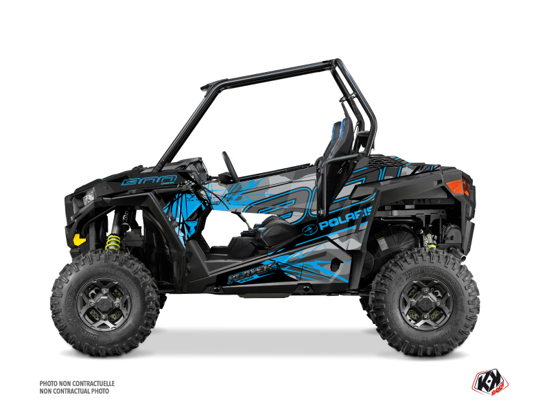 Polaris RZR 900 S UTV Evil Graphic Kit Grey Blue