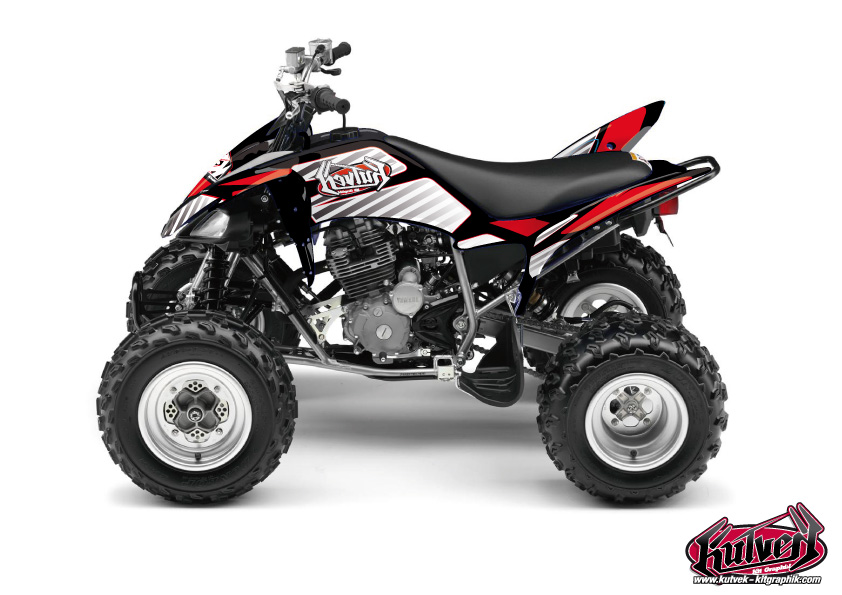 Yamaha 250 Raptor ATV Factory Graphic Kit Red