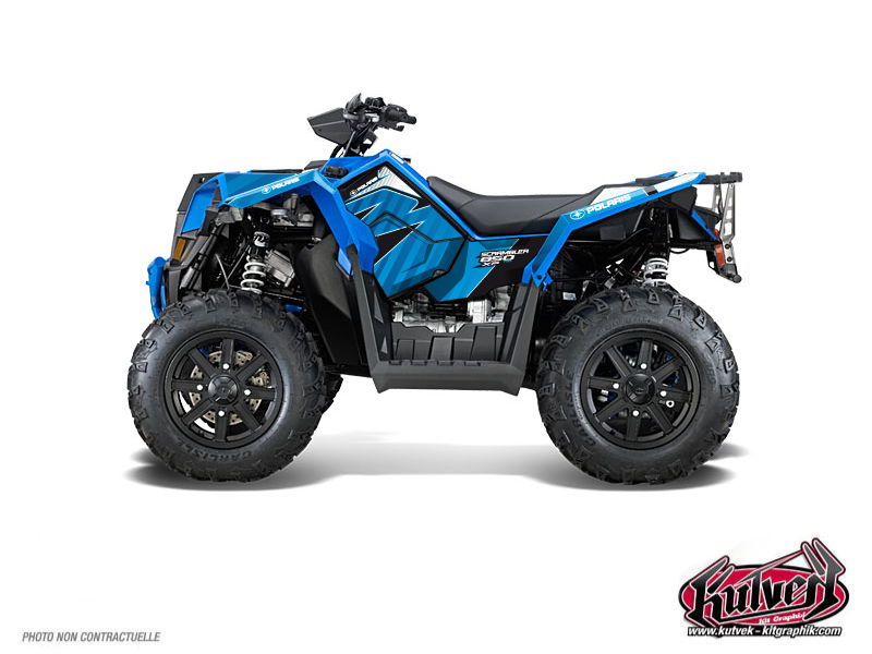 Polaris Scrambler 850-1000 XP ATV Factory Graphic Kit Blue FULL