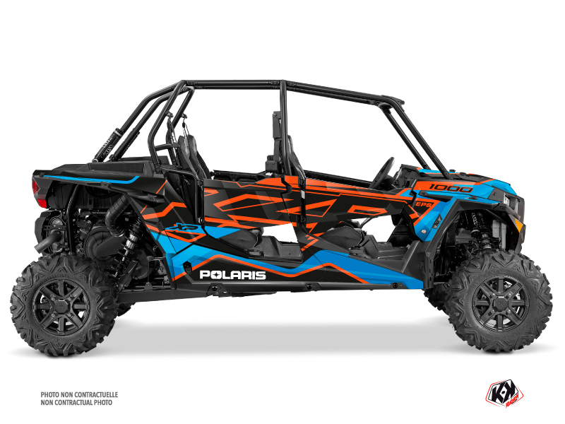 Kit Déco SSV Faster Polaris RZR 1000 4 portes Orange Bleu