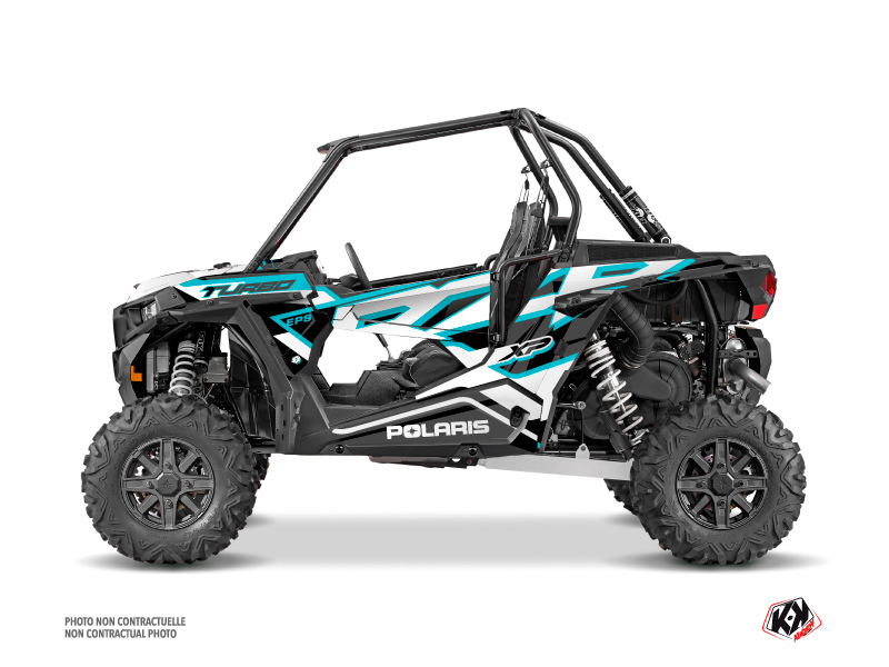 Polaris RZR 1000 Turbo UTV Faster Graphic Kit White Blue