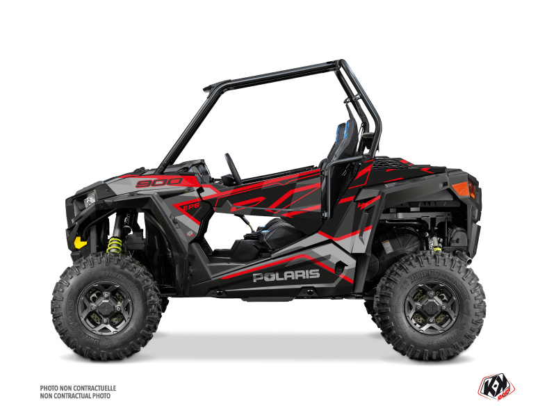 Polaris RZR 900 S UTV Faster Graphic Kit Black Red