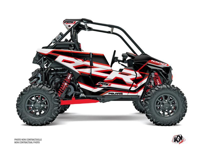 Polaris RZR RS1 UTV Faster Graphic Kit White Red FULL