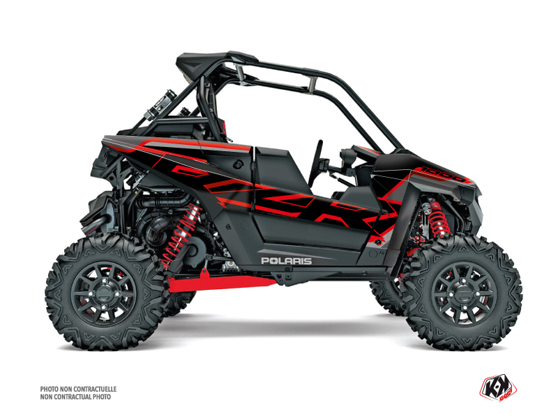 Polaris RZR RS1 UTV Faster Graphic Kit Black Red