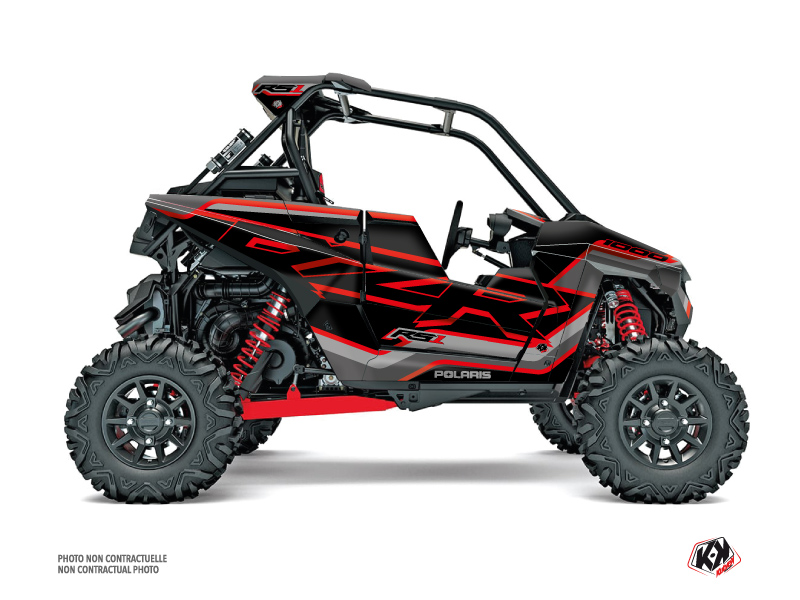 Polaris RZR RS1 UTV Faster Graphic Kit Black Red FULL