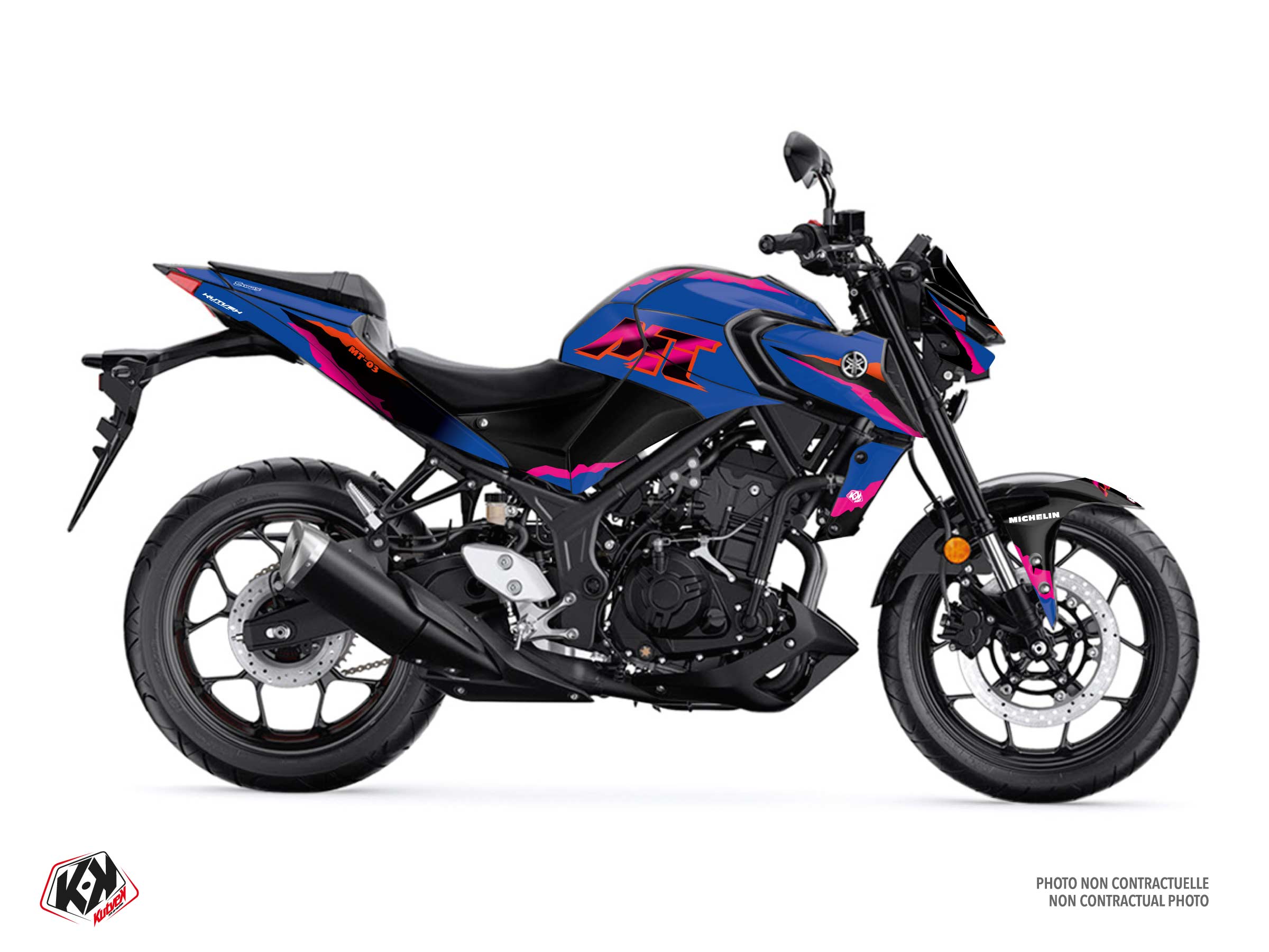 Yamaha Mt 03 Street Bike Fifty Graphic Kit Blue